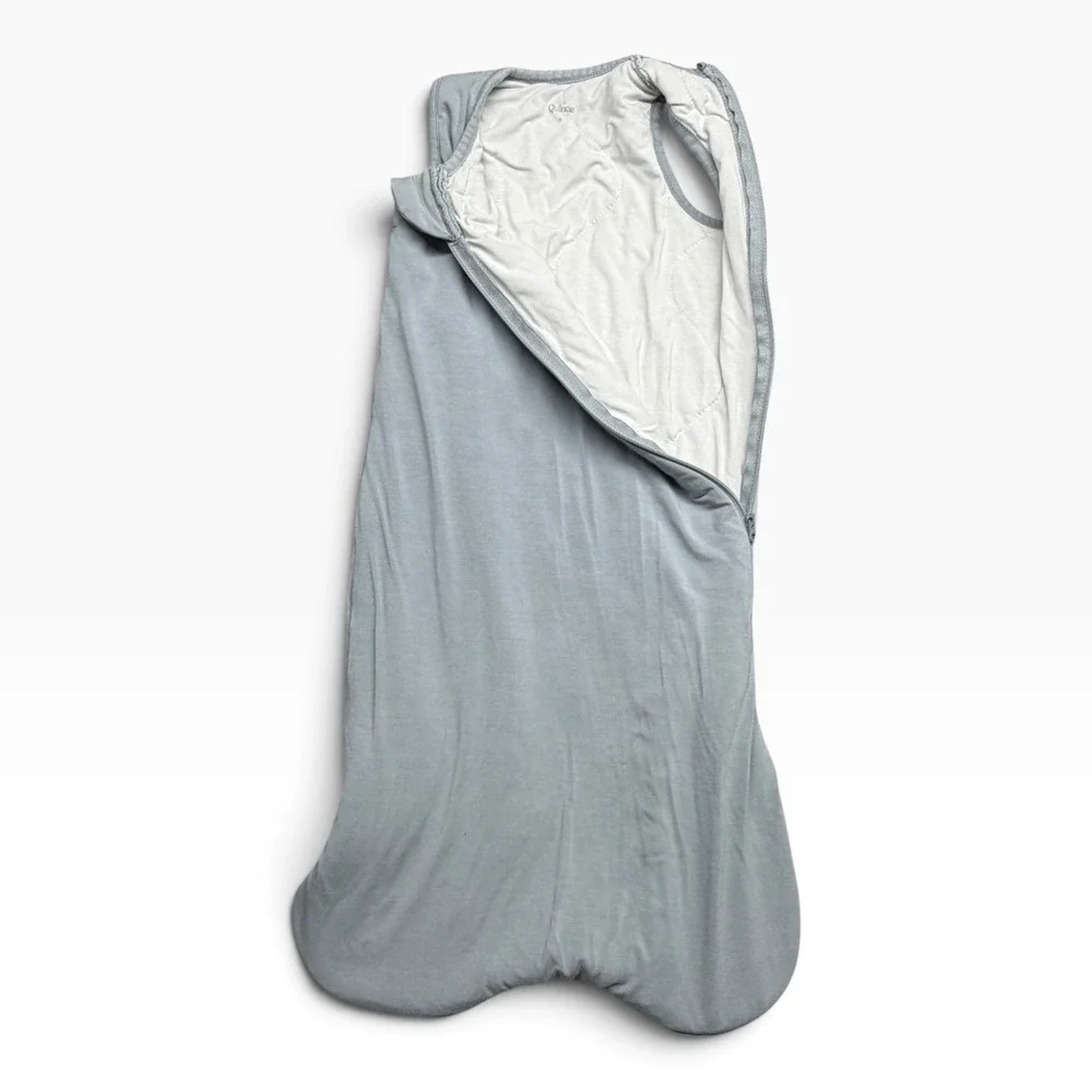 Quince Baby Sleep Sack Light Blue Quilted Wearable Blanket Size S Sleeveless